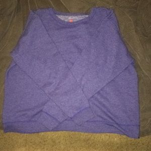 S Hanes Crewneck Sweater- Blue